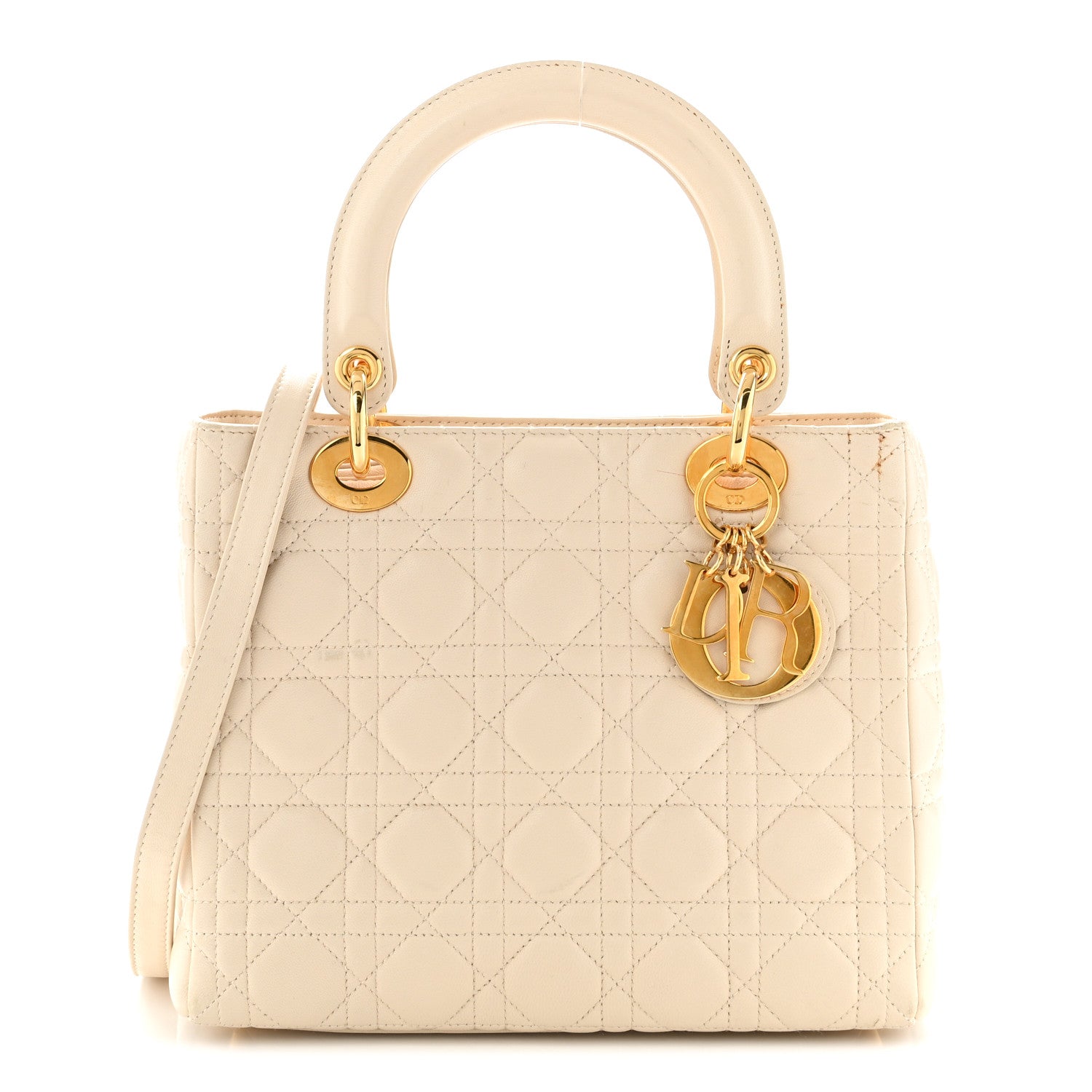 Dior bag on a white background
